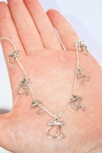 Chakra Symbols Necklace - Silver Yoga Sanskrit New Age Spiritual Jewelry