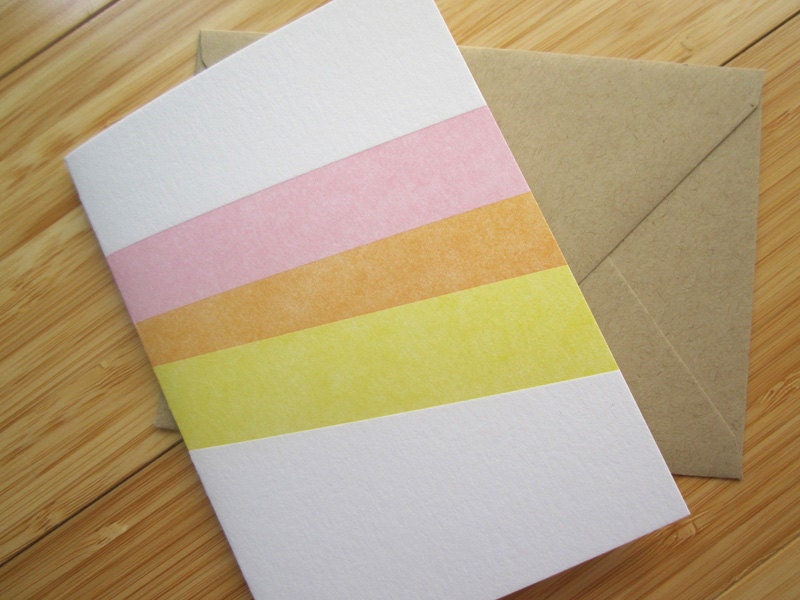 Stripes - Yellow and Pink make Orange