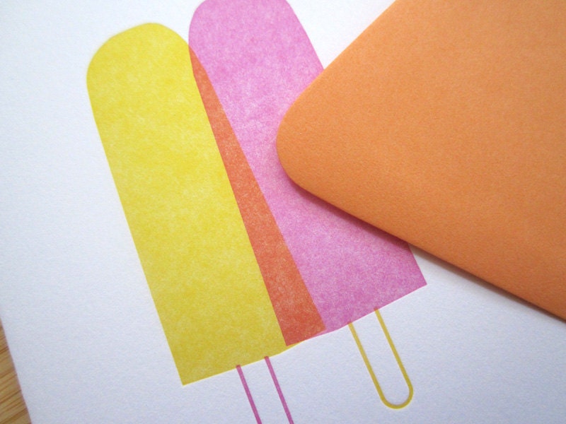 Double Popsicle Pink and Yellow
