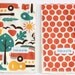 Organic Diaper Cloth Burp Cloths - Set of 2 Surfer LAST ONE