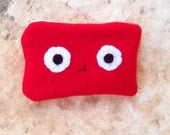 Red fleece kawaii coin purse
