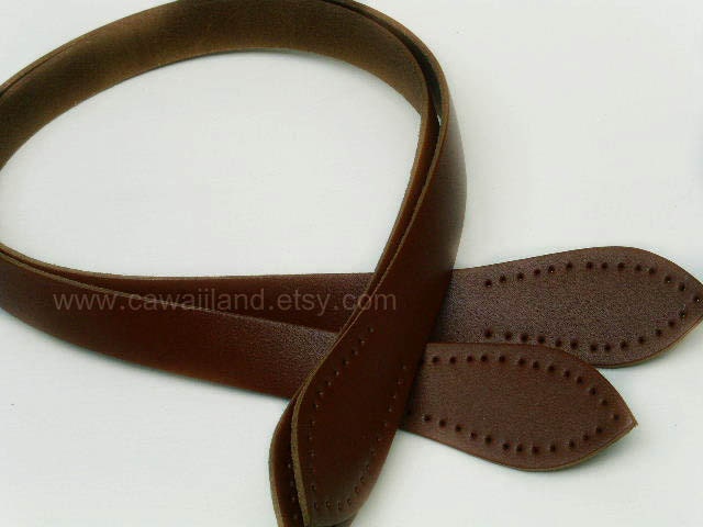 26.5 inch / 1 pair of DARK BROWN Leather Handbag Handle for bag purse Supply