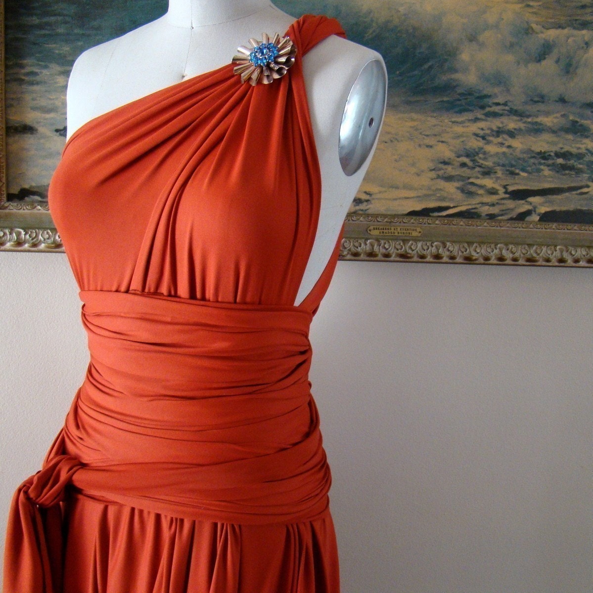 Indian Summer Short Tea length Convertible Wrap Dress