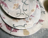 Handmade dinner plate, side plate, dessert bowl, place setting, stoneware clay, pottery, ceramic