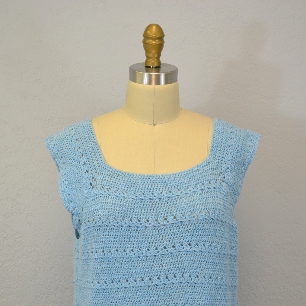 Vintage sweater knit top  / pastel knit / sleeveless