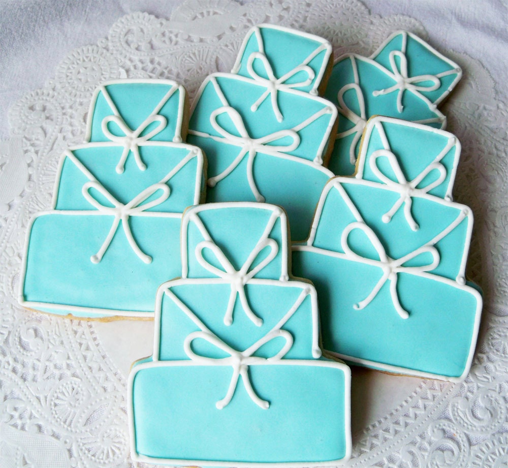 Something Blue Wedding Cake Cookie