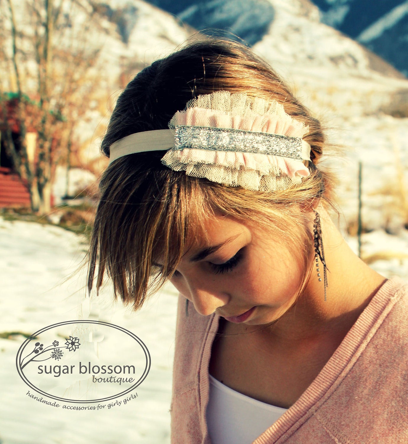 CLAIRE ruffle headband for children and adults