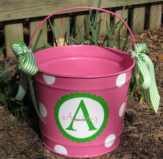 Personalized Easter Bucket 5 QT assorted colors