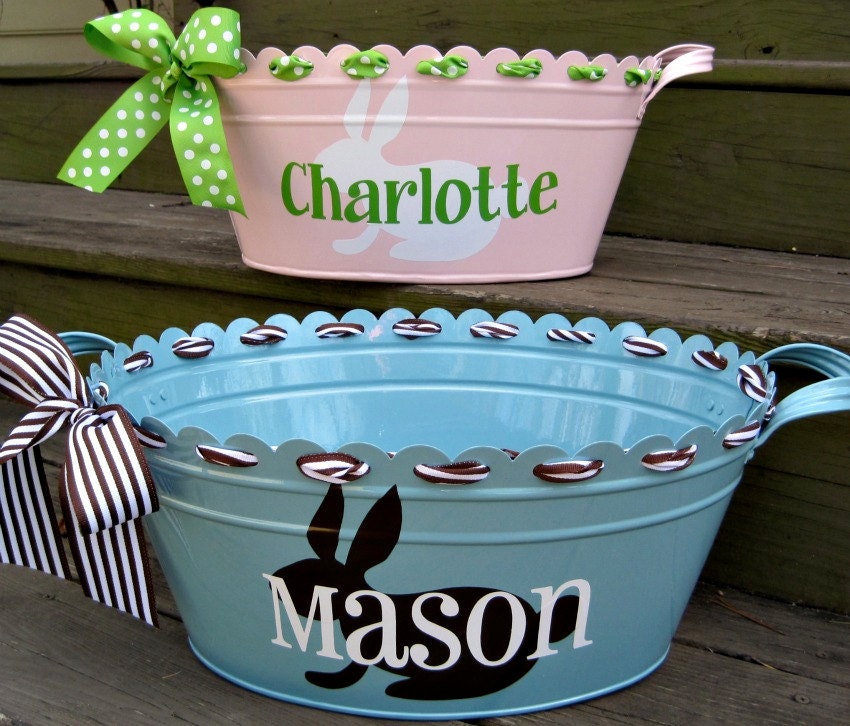 Personalized Easter tubs-assorted colors available