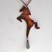 Rearing Horse Necklace, Artisan Copper with labradorite teardrop