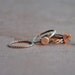 Sterling Silver and copper stacking ring set, set of six rings