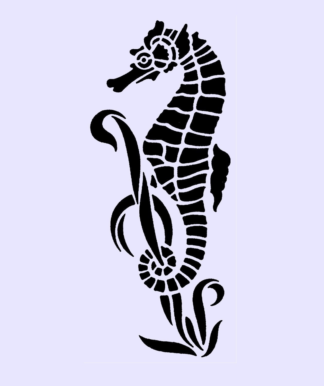 Seahorse Stencil