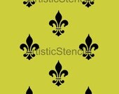 STENCIL Fleur de lis Wall Paper Background
