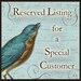 Reserved Listing for Sarah Williams