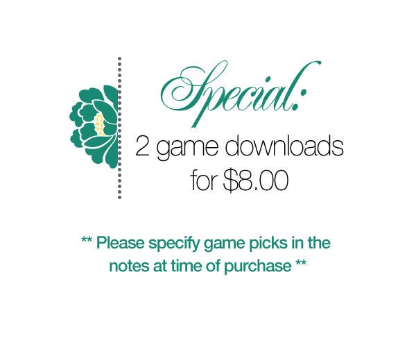 SPECIAL - 2 Printable Games