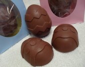 Peanut Butter Stuffed Chocolate Embossed Egg Candy