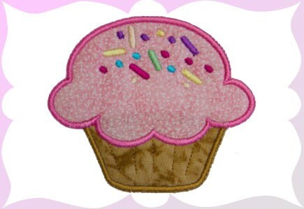 AmmeeвЂ™s Cupcake Sundae Applique Pattern for Blankets and Bibs