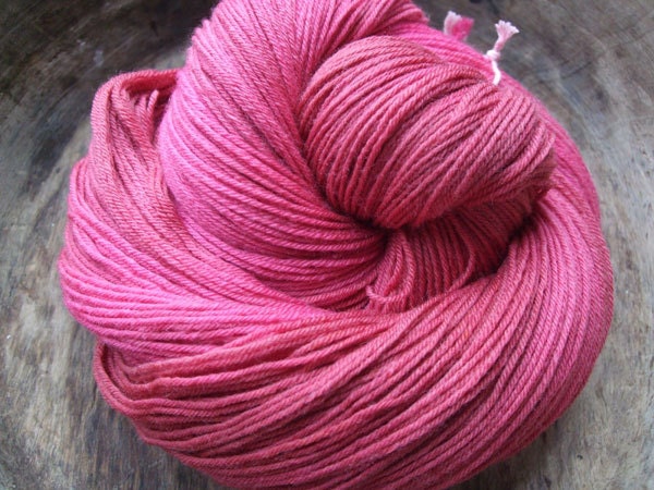 Bounce - Fuchsia - Handdyed sock weight yarn organic merino