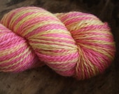 Selfstriping Yoga - Handdyed sock yarn - pink hotpink orange yellow