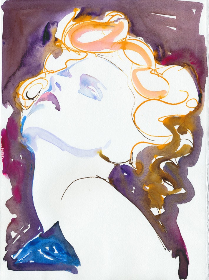 Watercolour Fashion Illustration -  Goldink3