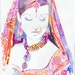 Watercolour Fashion Illustration - Indian Bride 4