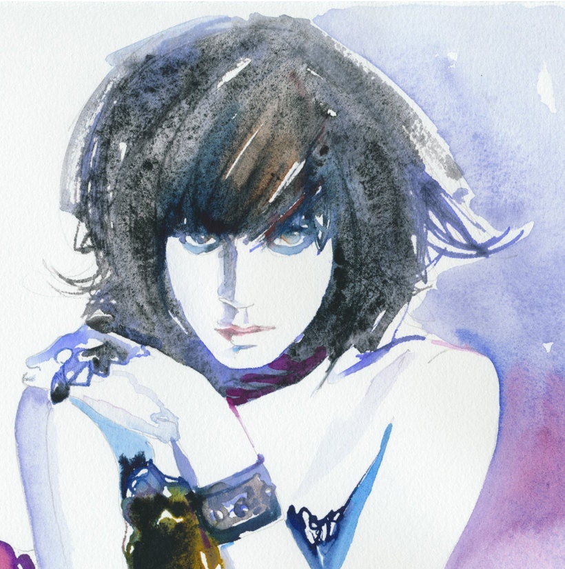 Print of Watercolour Fashion Illustration  - Lilly Allen Harpers Bazar Russia