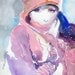 Original Watercolor Portrait Painting, Fashion Illustration. Titled - Greta Garbo