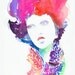 Original Watercolour Painting, Fashion Illustration  - Modelink Karlie, Cate Parr