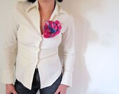 felted flower brooch -Mary Jane-