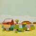 Reserved For Walthamgirl- Little Quilt- 6" x 8" Original Oil Painting on Canvas