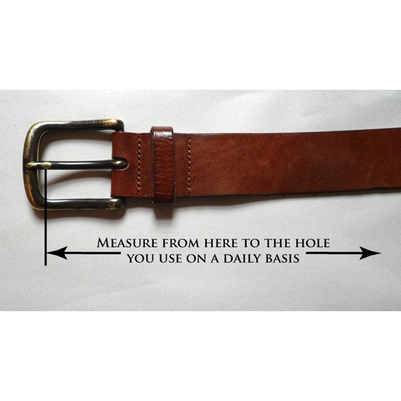 Leather Belt w/ Roller Buckle