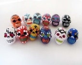 20 Tiny Sugar Skull Beads - CB865