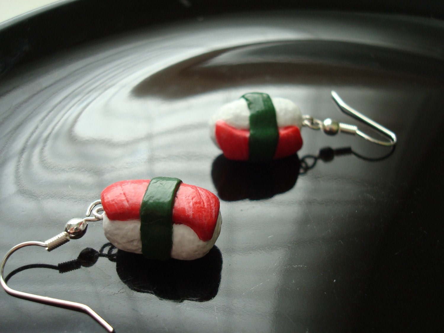Sushi earrings:  Made to order