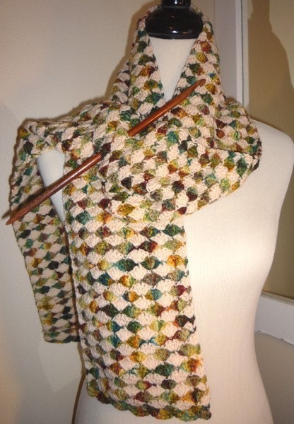 The Diamond Exchange Crochet Scarf - PATTERN / PDF