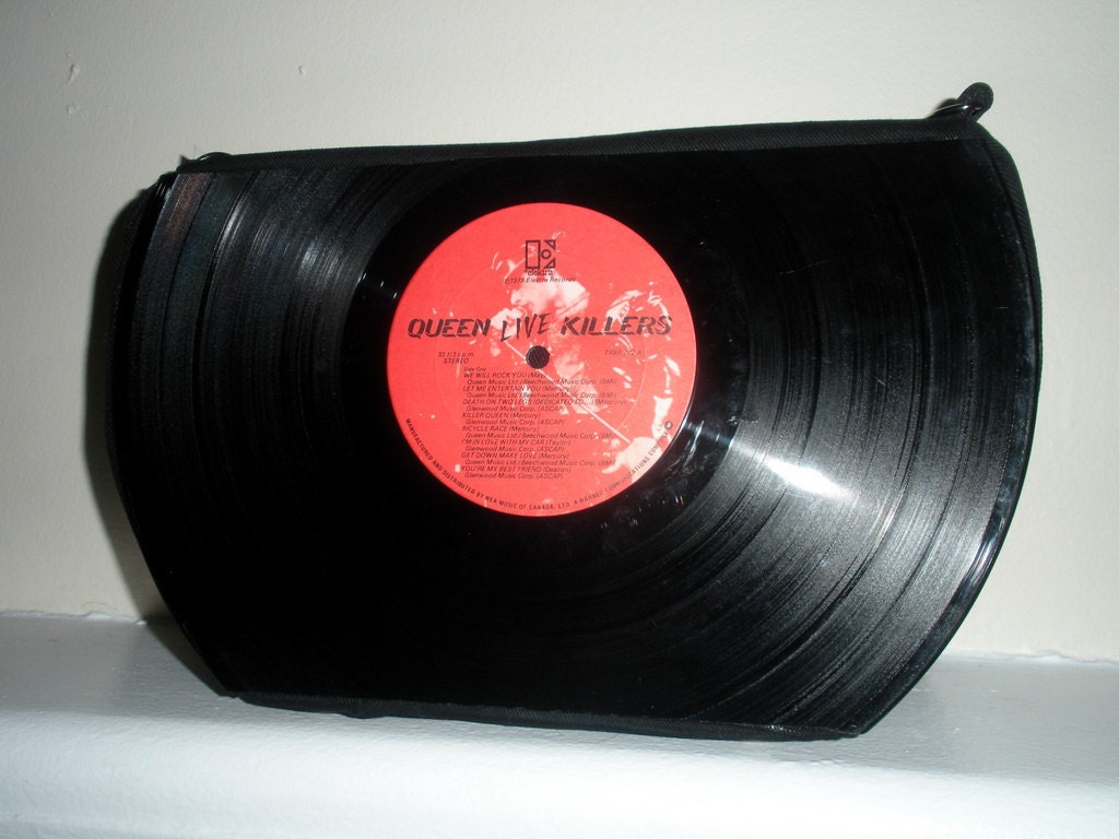 Queen Recycled Upcycled Vinyl Record Purse