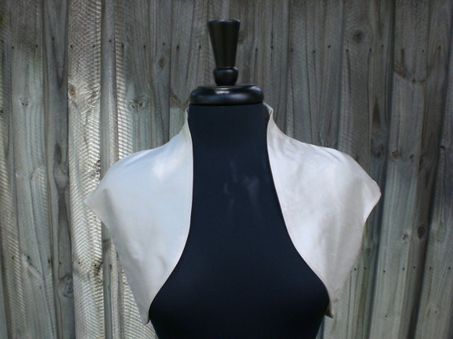 Shrug - Jacket - Sleek Silk Shrug in Ivory for Bride