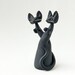 Black Cat Twins - Conjoined Twins Art Doll Figurine by Bonjour Poupette