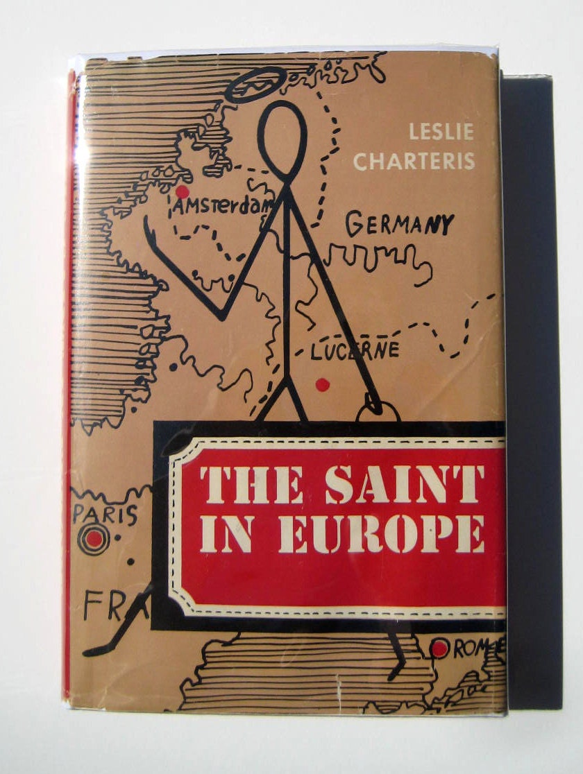 Andy Warhol - illustrated art cover - The Saint in Europe by Leslie Charteris
