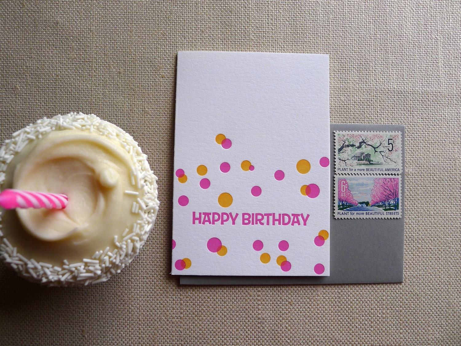 Happy Birthday Confetti - Set of 6 Letterpress Cards
