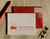 Sea How Much I Love You - Letterpress Valentine's Day Card