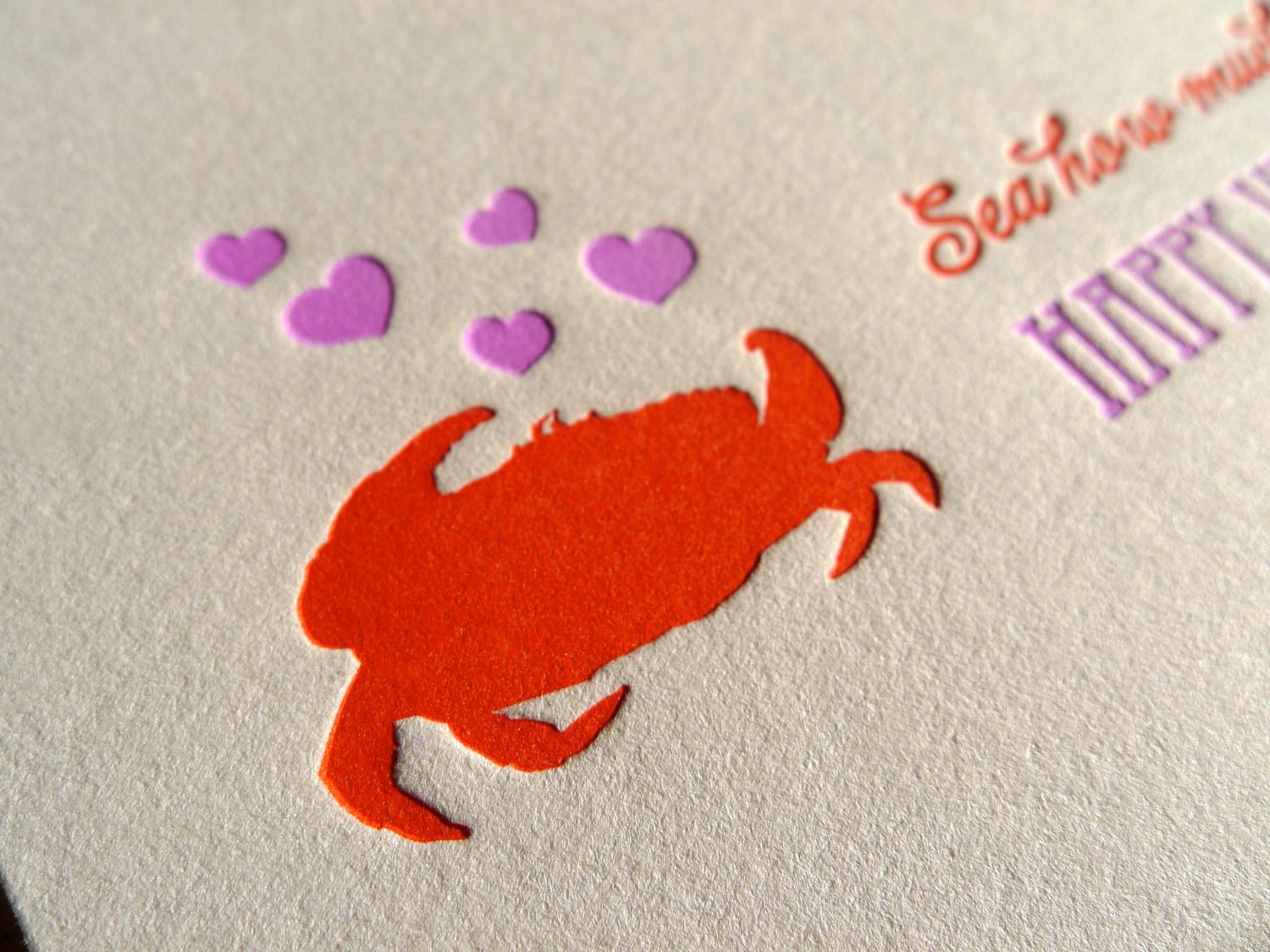 Sea How Much I Love You - Letterpress Valentine's Day Card