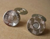 20 Sets 14mm sliver brass Thin Magnetic button  Magnetic Snap Magnetic Closures