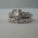 Vintage 1940s White Gold. Diamond. Engagement Ring. Wedding Band. Ships from US. Addy on Etsy.