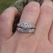Vintage 1940s White Gold. Diamond. Engagement Ring. Wedding Band. Ships from US. Addy on Etsy.