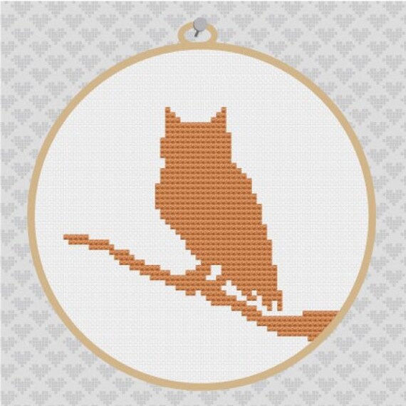 "Cute Owl" cross stitch pattern