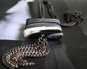 SPRING SALE  - Jewelry Necklace, Brown Agate Dangle Necklace, Agate