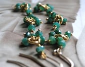 Jewelry Emerald Earrings, Green Gemstone Dangle Earrings, Gift for Her, Emeralds, Green, 14kt Gold Filled Earrings and Emeralds