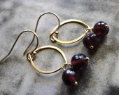 SPRING SALE Jewelry Earrings, 14kt Gold Filled, Spring Earrings, Deep Red Faceted Garnets, Gift for Her