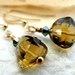 Gold Topaz Gemstone Earrings, Autumn, Gemstones, Topaz, Crystal Earrings, 14kt Gold Hoops, Runway Earrings