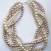 Custom order necklaces braided twisted chunky statement pearl necklace